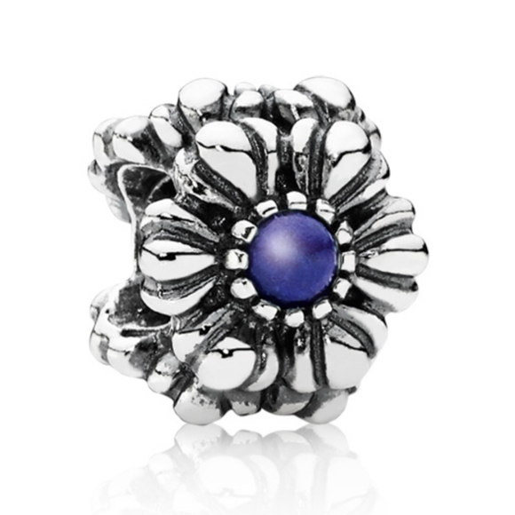 Pandora Jewelry - Pandora Sterling Silver September Birthday Blooms Bead w/ Lapis - 790580LP
